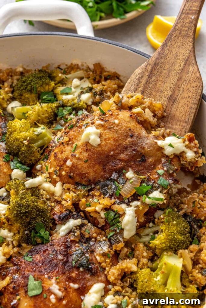 Lemon herb chicken quinoa pilaf