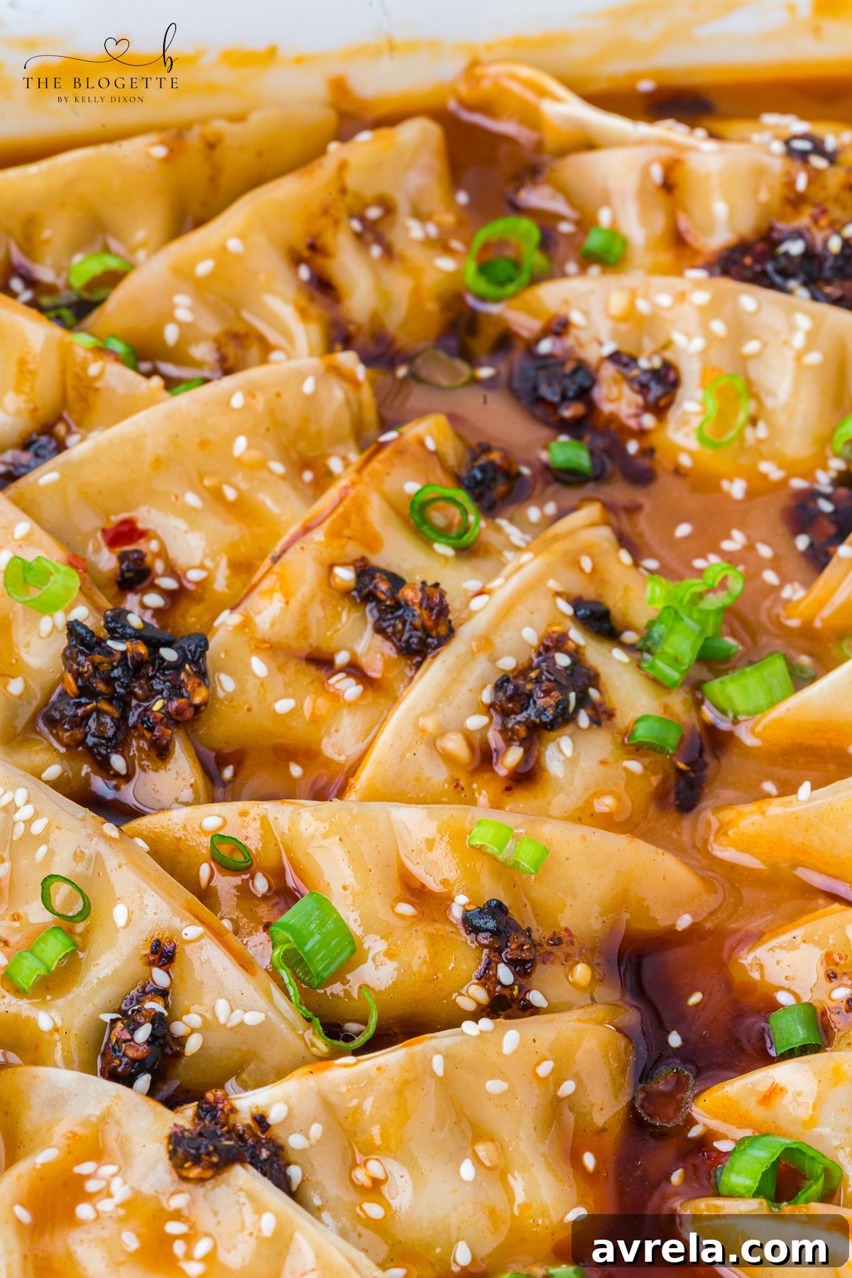 TikTok Trader Joe’s potsticker bake in a casserole dish