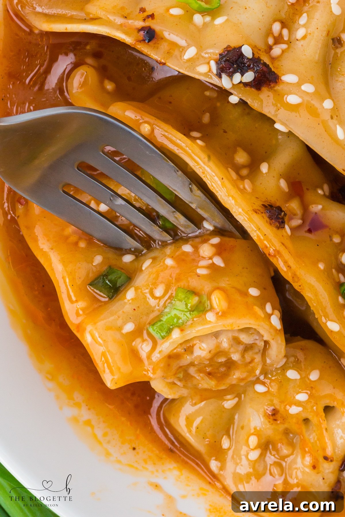 Viral Trader Joe’s dumpling bake topped with chili crisp