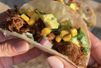 Slow-Braised Citrus-Garlic Beef Tacos