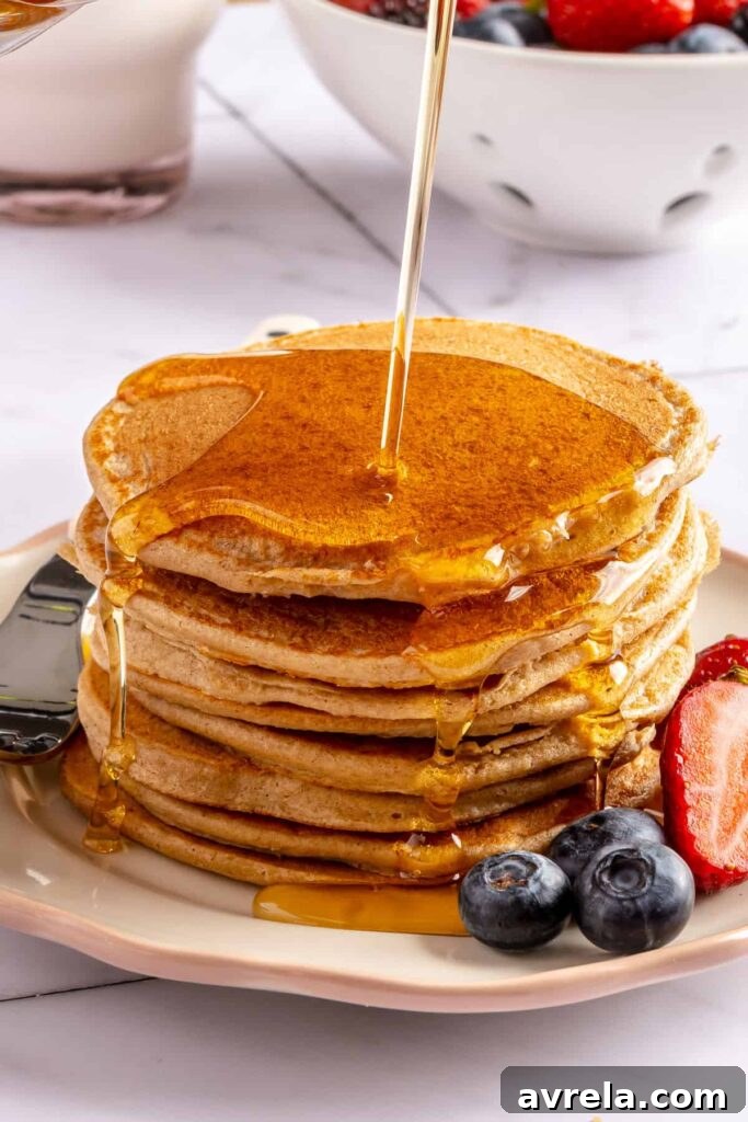 Fluffy high-protein cottage cheese pancakes
